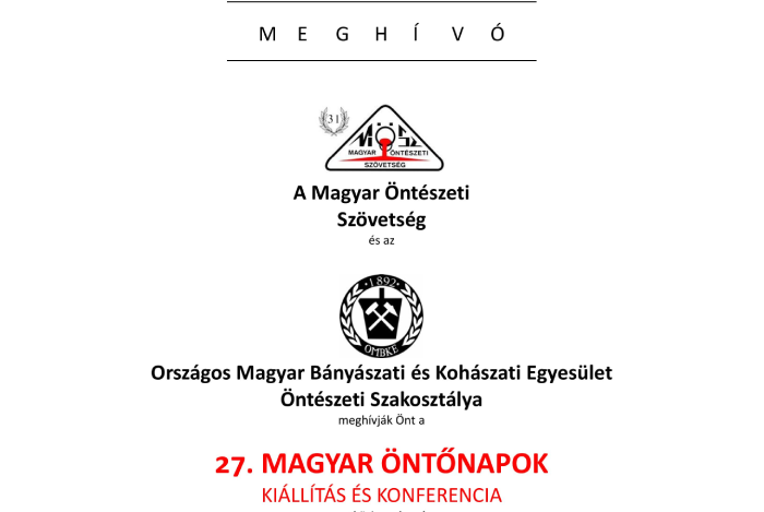 Meghívó a 27. Magyar Öntőnapok kiállítás és konferencia nemzetközi rendezvényére